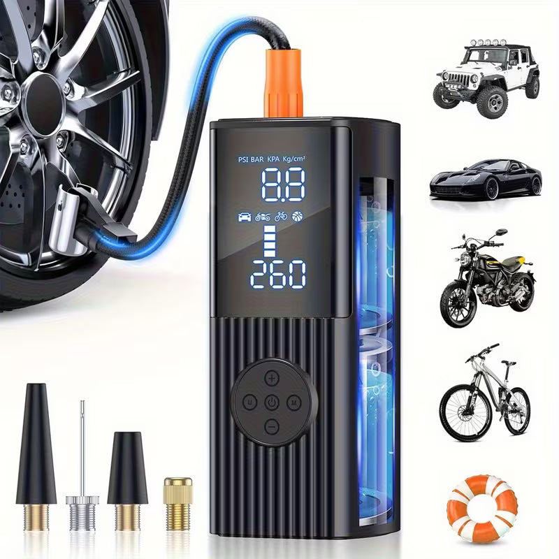 AeroPump™ 12V Portable Tire Inflator | 150 PSI Cordless Air Compressor for Car Tires
