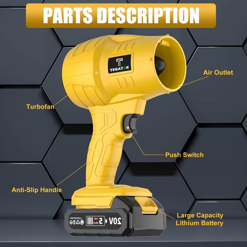AeroJet™ 20V Cordless Jet Dry Blower | 20000RPM Turbo Car Dryer & Leaf Blower
