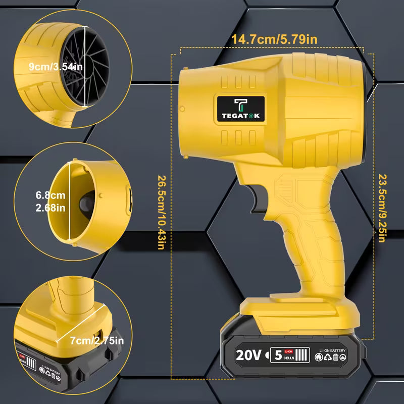 AeroJet™ 20V Cordless Jet Dry Blower | 20000RPM Turbo Car Dryer & Leaf Blower