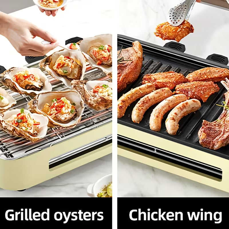 Electric BBQ Grill & Waffle Maker | 1500W Indoor Kitchen Grill