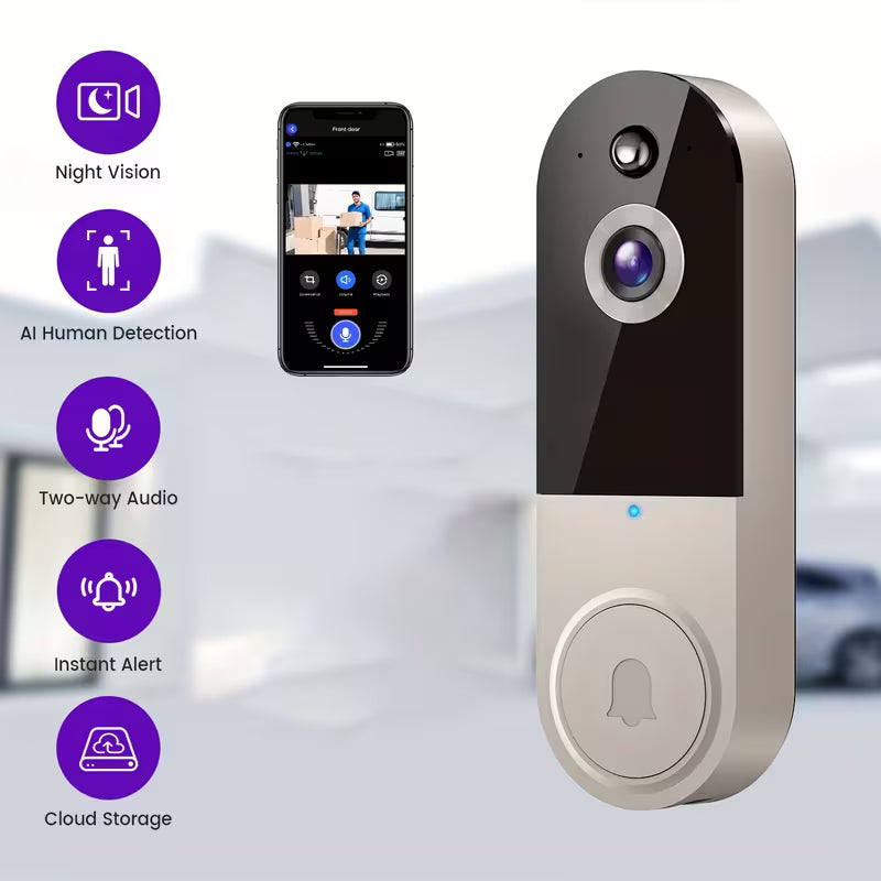 Smart Video Doorbell – 1080P HD, Night Vision & Two-Way Audio