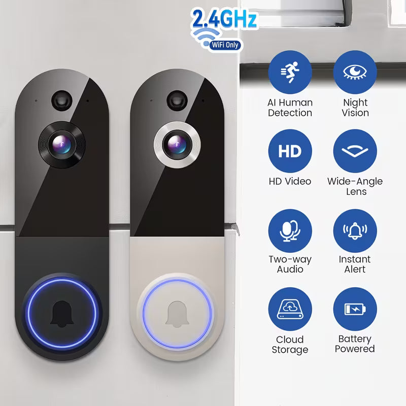 Smart Video Doorbell – 1080P HD, Night Vision & Two-Way Audio