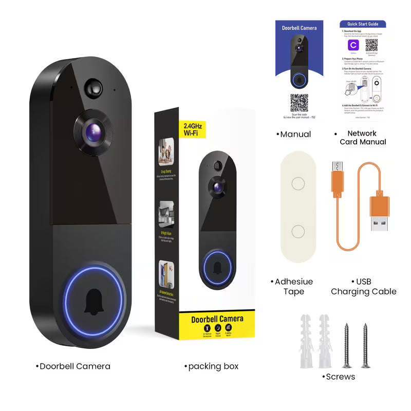 Smart Video Doorbell – 1080P HD, Night Vision & Two-Way Audio