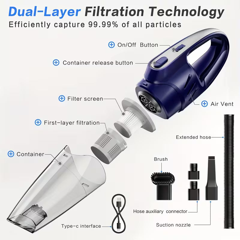 Cordless Handheld Vacuum – Lightweight & Powerful